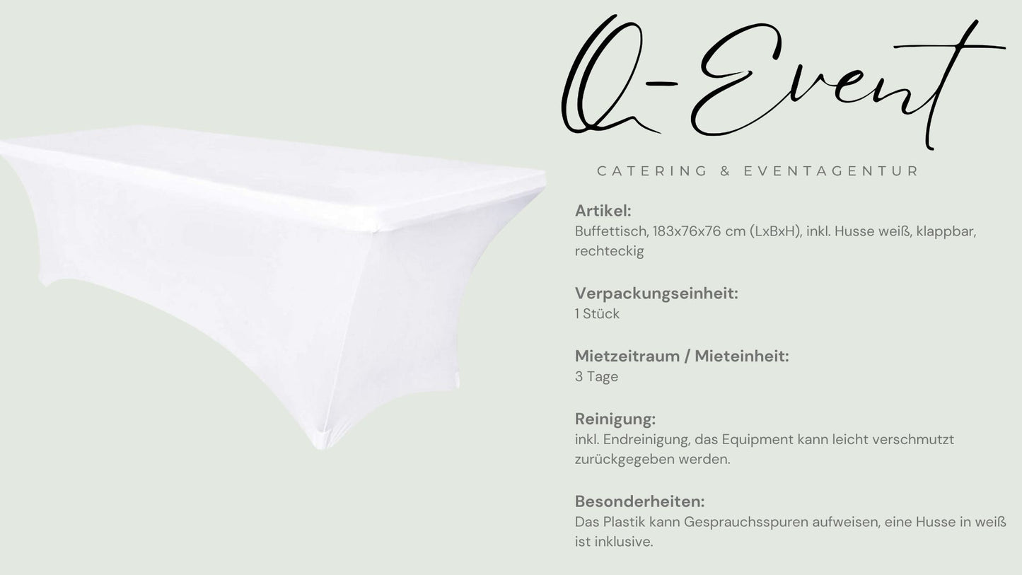 Buffettisch inkl. weißer Husse