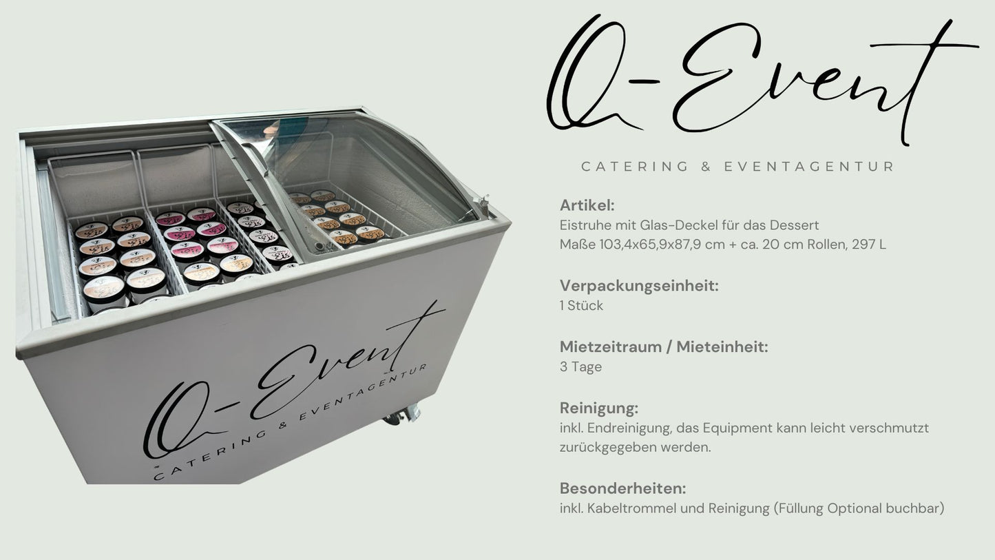 Eistruhe mit Glas-Deckel klein