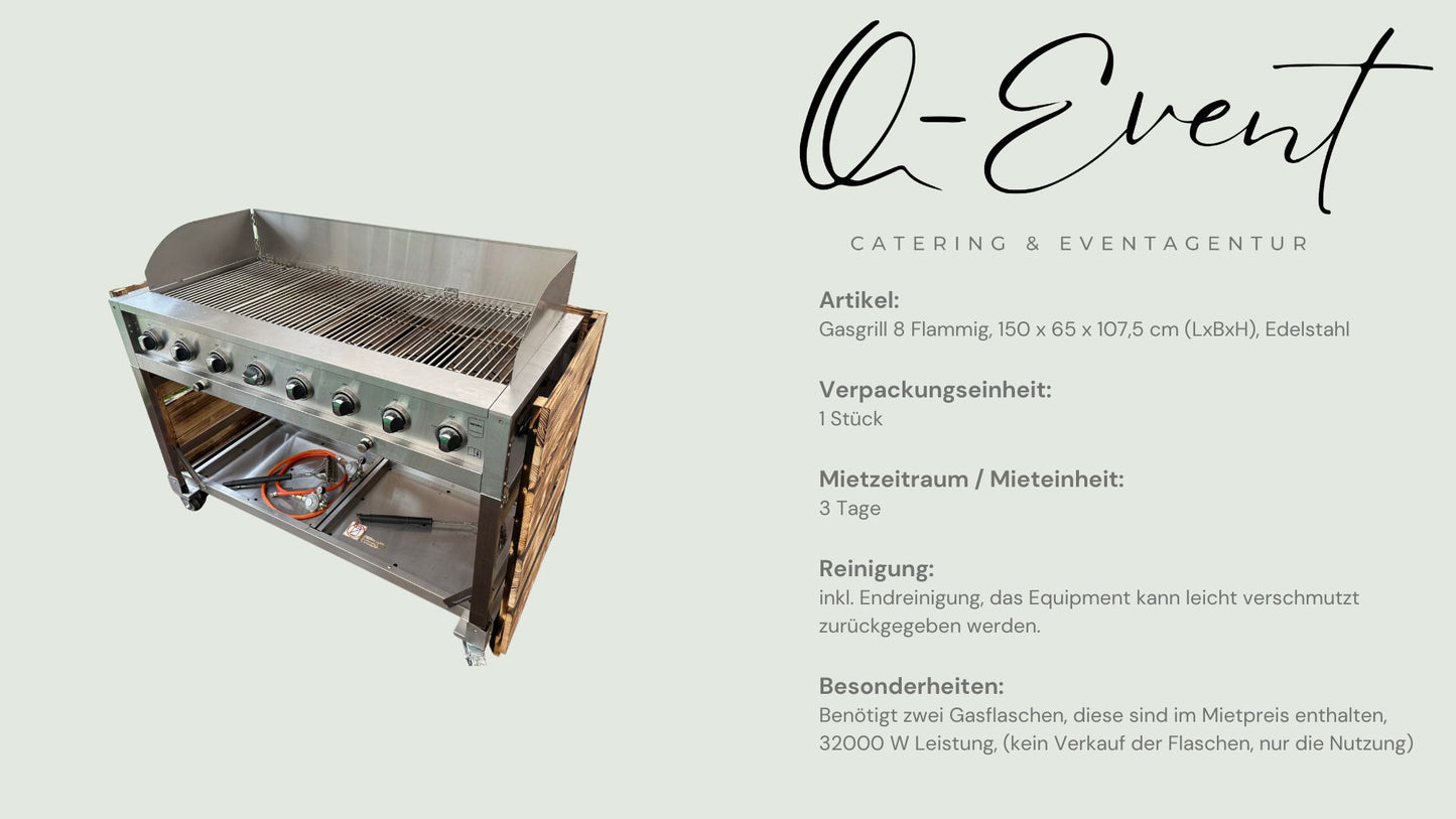 Gasgrill 8 Flammig
