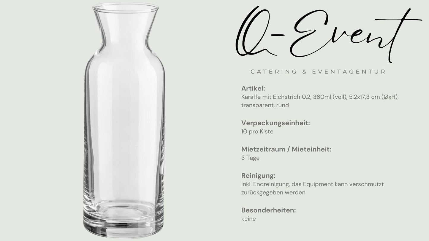 Karaffe mit Eichstrich 0,2