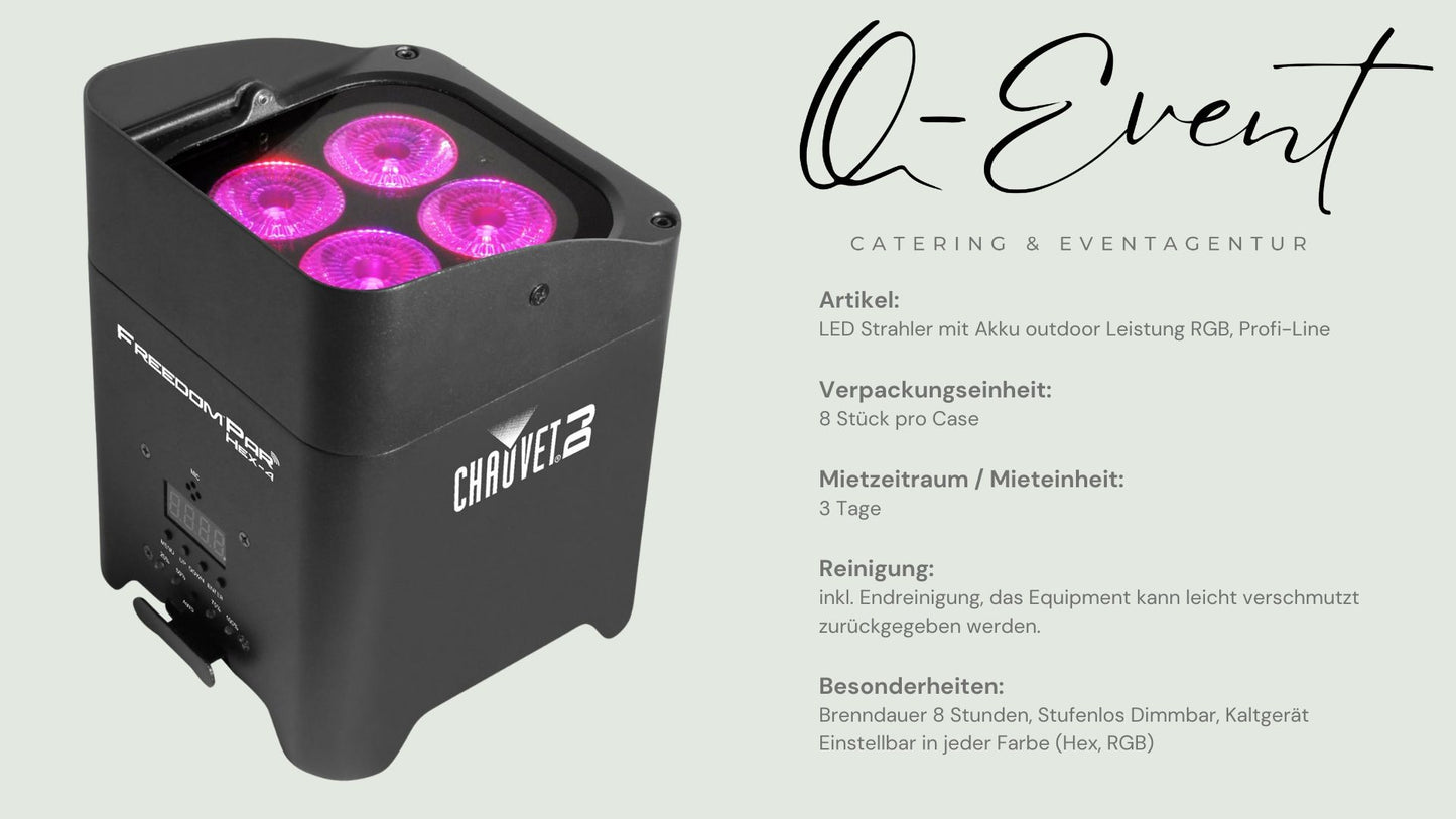 LED Strahler mit Akku outdoor