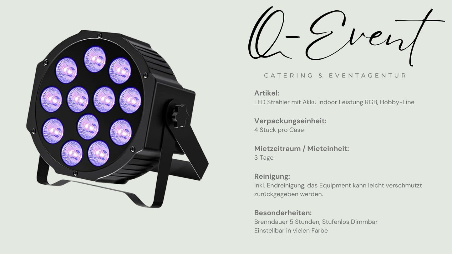 LED Strahler mit Akku indoor