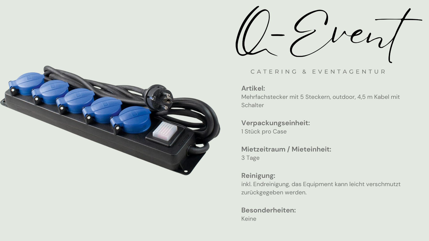 Mehrfachstecker mit 5 Steckern