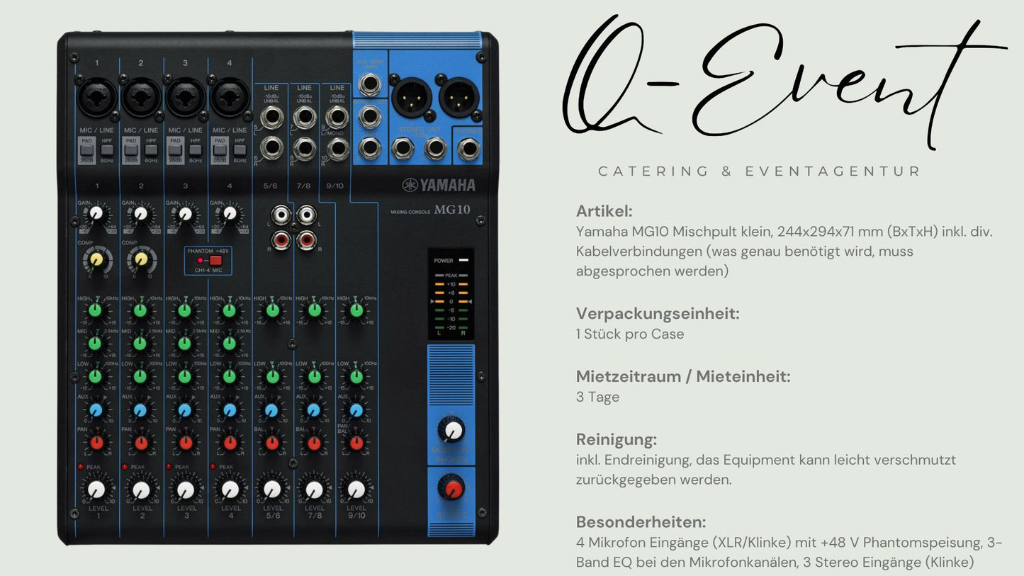 Yamaha MG10 Mischpult klein
