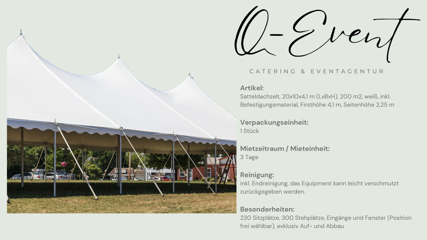 Satteldachzelt, 20x10