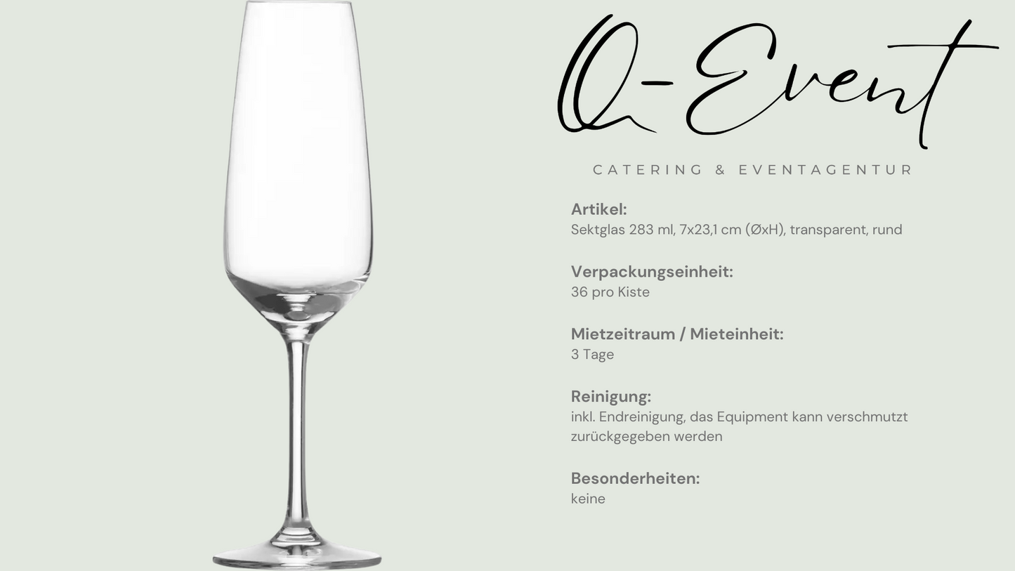 Sektglas inkl. Reinigung