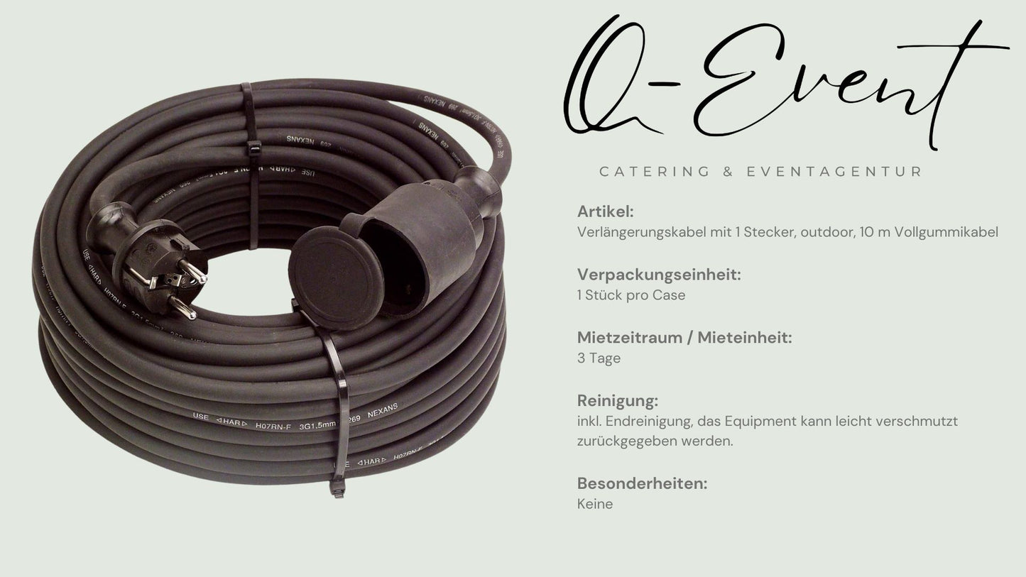 Verlängerungskabel mit 1 Stecker, 10 m