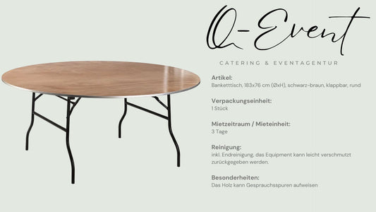 Banketttisch rund