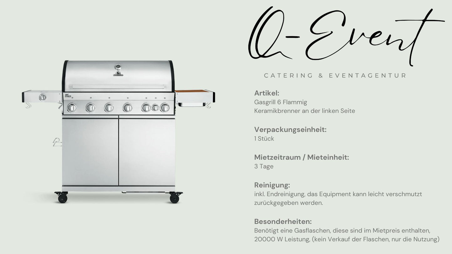 Gasgrill 6 Flammig