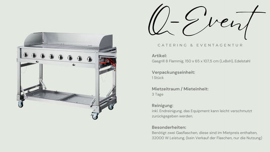 Gasgrill 8 Flammig