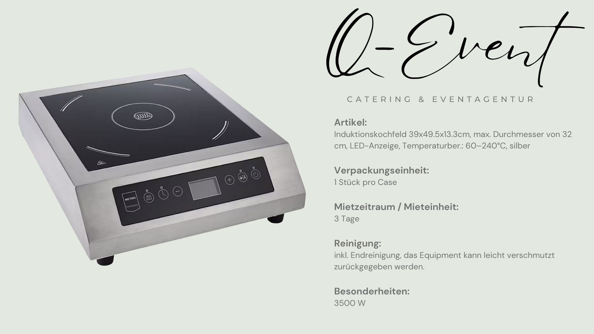 Induktionskochfeld – Q-Event Catering & Eventagentur