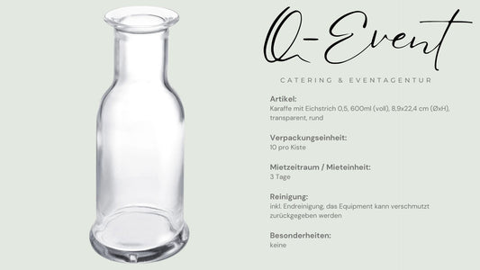Karaffe mit Eichstrich 0,5